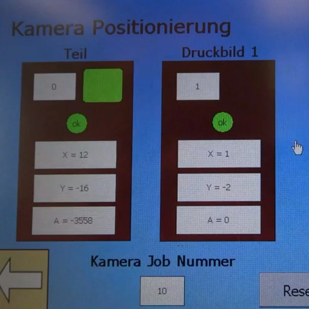 Camera Monitoring and Camera Positioning in Pad Printing