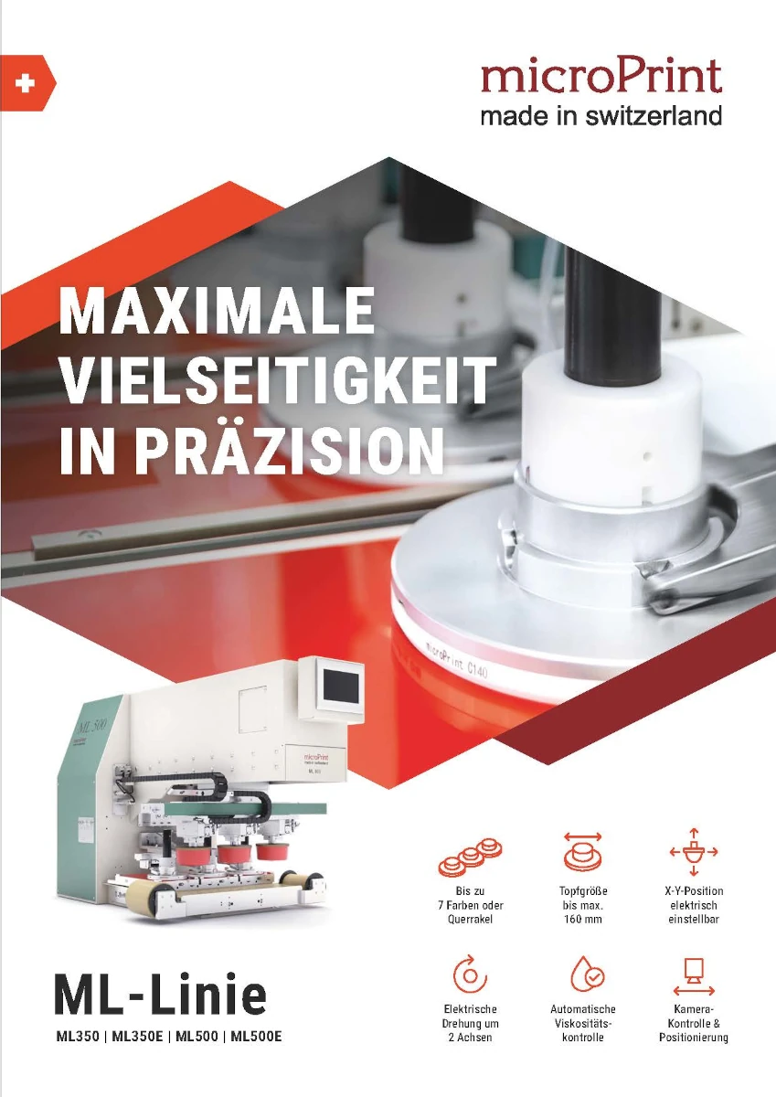 Produktbroschüre: Tampondruckmaschine der ML-Linie